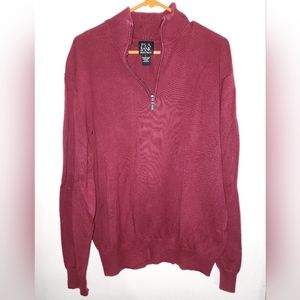 Jos A Bank mens sweater large red cotton